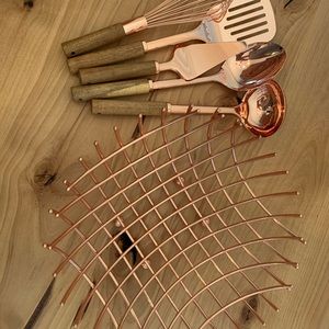 Rose Gold Kitchen utensils and Fruit Bowl